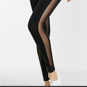 Never worn black leggings with mesh sides